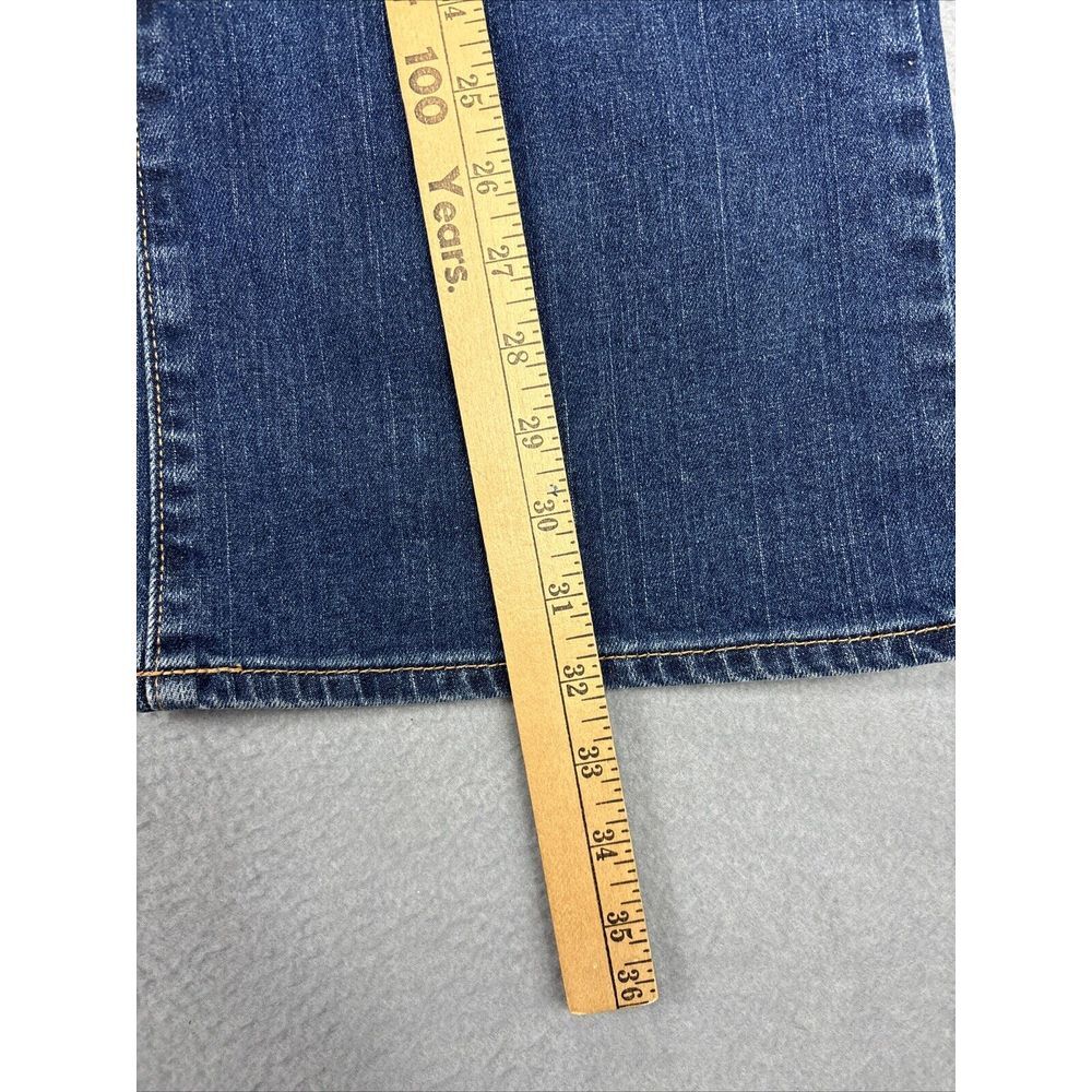 VTG OLD NAVY Jeans Womens 16 Stretch Flare Bootcut Flap Pockets Denim Faded Blue - Picture 6 of 15